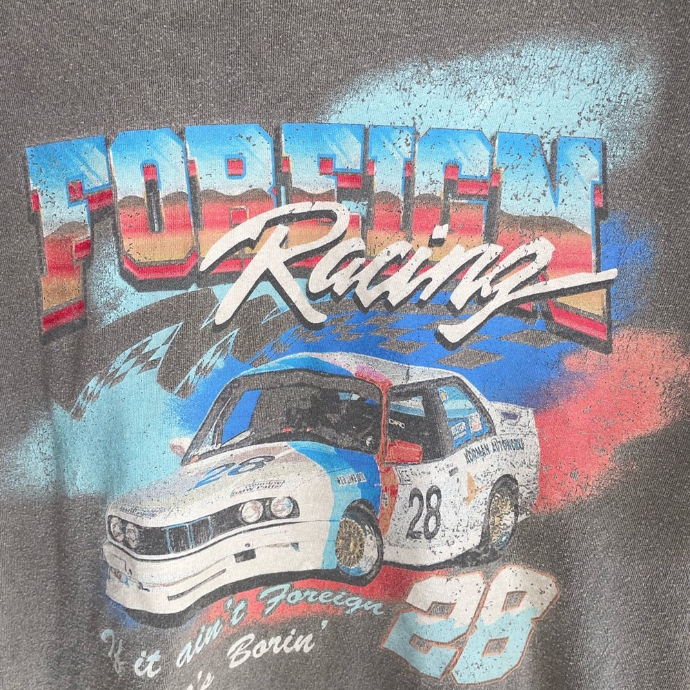 Gray Racing Graphic T-Shirt Pacsun Large - Picture 2 of 4